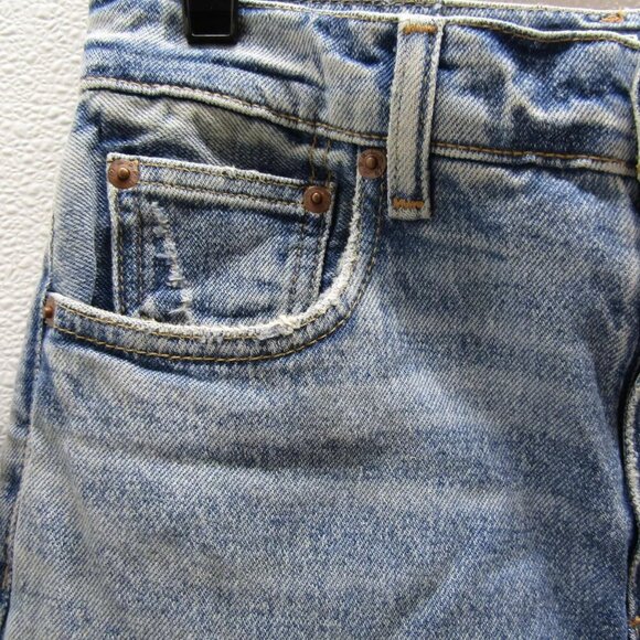 NEW POLO RALPH LAUREN Womens Crop Flare Distressed Jeans Size 27 Dossi Blue - Picture 3 of 16
